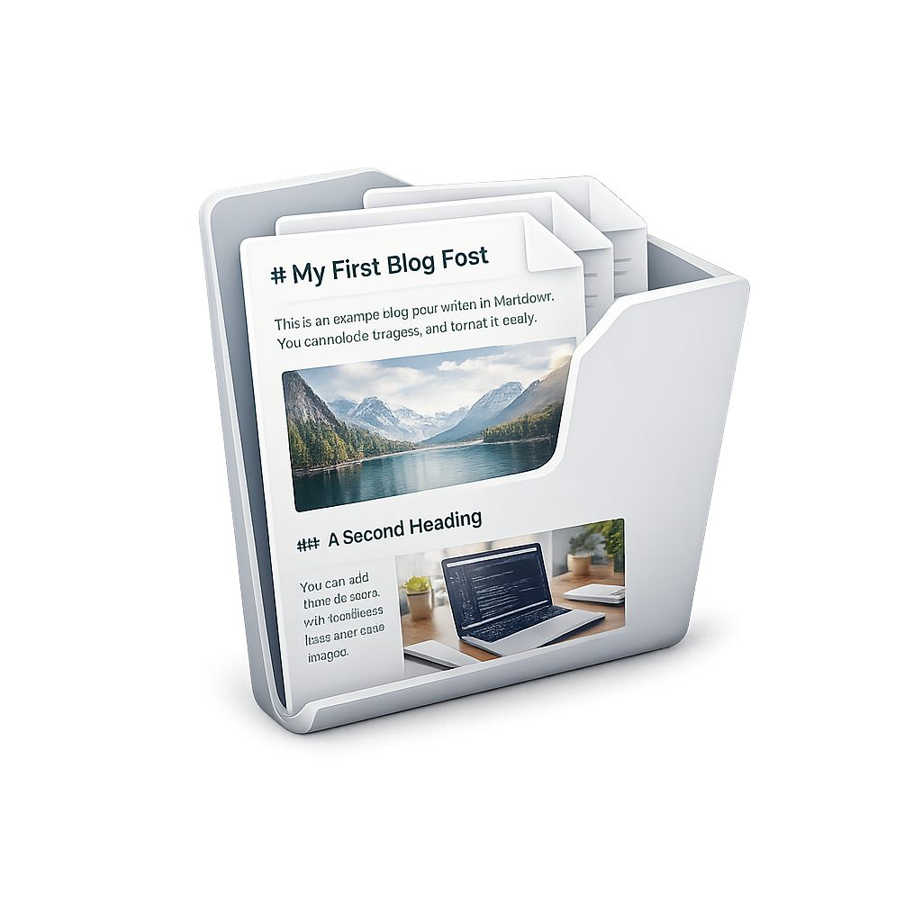 A folder containing markdown blog posts